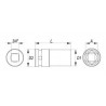 YT-1148 YATO Cheie tubulara HEX de impact 48mm prindere patrat 3/4"