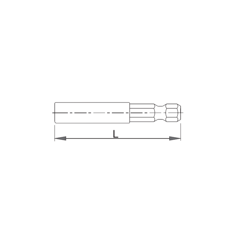 01478 COBIT Adaptor magnetic standard hexagon 1/4" lungime 50 mm