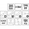 YT-23133 YATO Set conectori izolati si decablator, 191 buc
