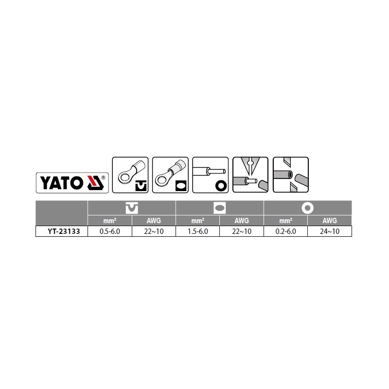 YT-23133 YATO Set conectori izolati si decablator, 191 buc
