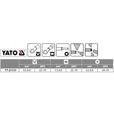 YT-23133 YATO Set conectori izolati si decablator, 191 buc
