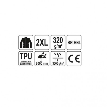 YT-79554 YATO Jacheta cu gluga, softshell, marimea XXL