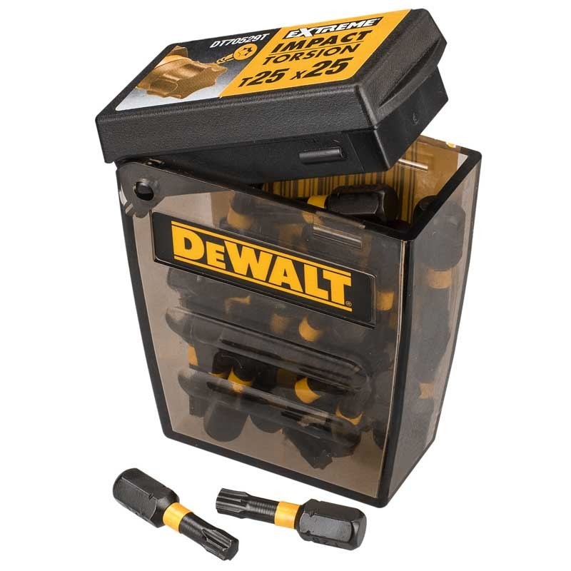 DT70529T DeWALT Set 25 biti de impact cu profil T25 si lungime 25mm