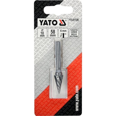 YT-61724 YATO Freza pentru metal ascutita, prindere 6mm, 58x10mm