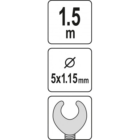 YT-25000 YATO Sarpe pentru desfundat tevi 1.5m/ 5x1.15 mm