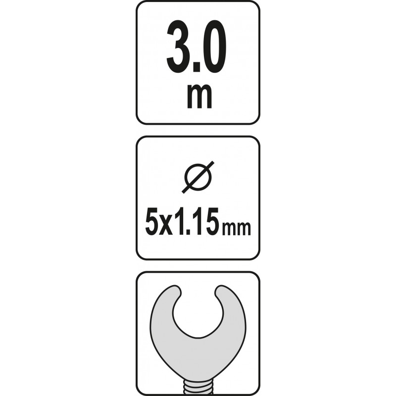 YT-25001 YATO Sarpe pentru desfundat tevi 3m/ 5x1.15 mm