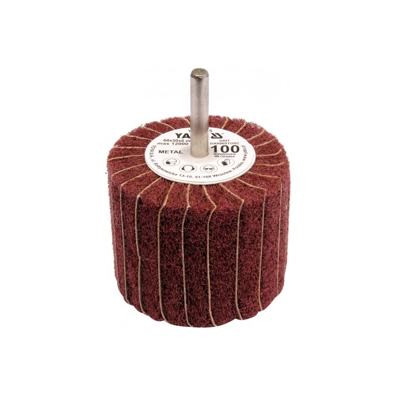 YT-83395 YATO Perie abraziva circulara cu tija,60x50x6mm,granulatie100