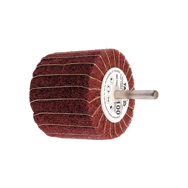 YT-83395 YATO Perie abraziva circulara cu tija,60x50x6mm,granulatie100