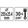 YT-85150 YATO Disc pentru motocoasa 255x25.4mm, 40T cu pastila vidia