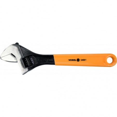 54081 VOREL Cheie reglabila, maner cauciucat 450 mm,deschidere 0-57 mm