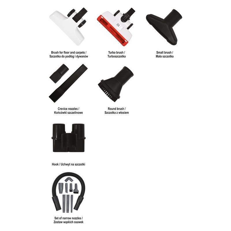 67112 LUND Aspirator vertical fara sac, HEPA, sistem Ciclon, 800W 1.5l