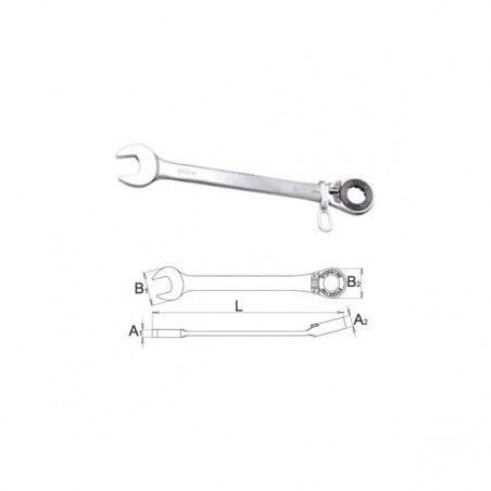 626390 UNIOR Cheie combinata cu clichet 9x158mm