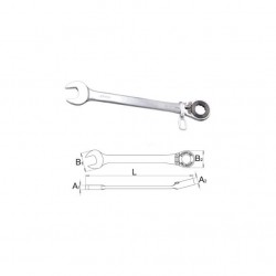 626396 UNIOR Cheie combinata cu clichet 15x198mm