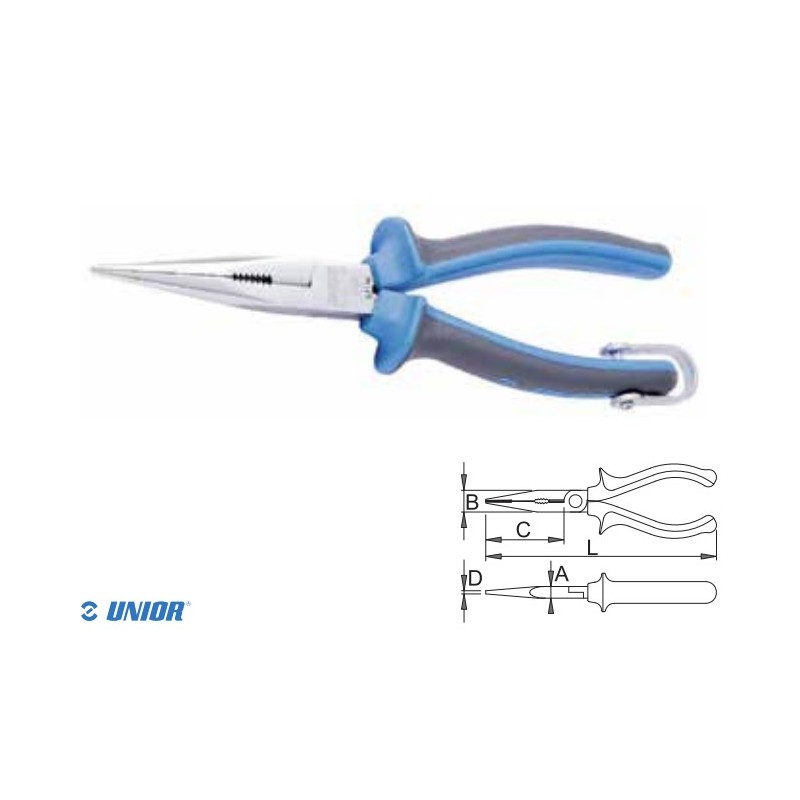 626189 UNIOR Cleste cu varfuri semirotunde si tais lateral 200mm