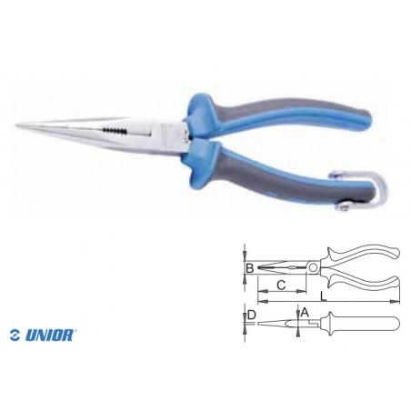 626189 UNIOR Cleste cu varfuri semirotunde si tais lateral 200mm