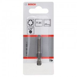 2607001638 BOSCH Bit dur T25 XH prindere hexagon 1/4" lungime 49mm