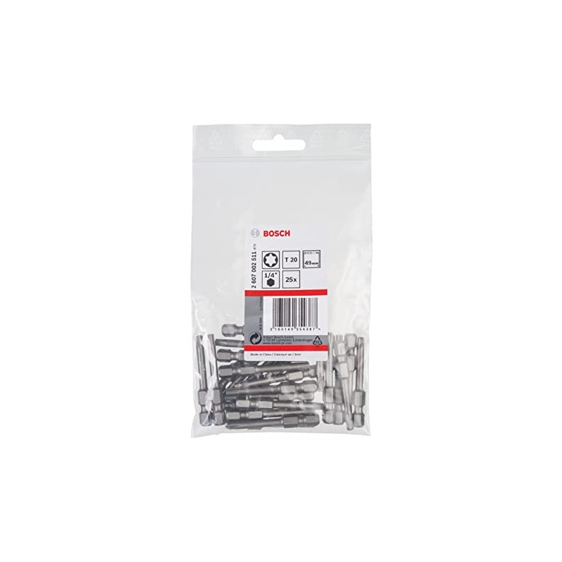 2607002511 BOSCH Biti extra duri T20 prindere hexagon 1/4 lungime 49mm