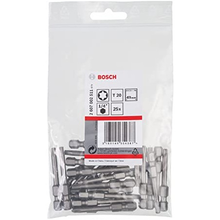 2607002511 BOSCH Biti extra duri T20 prindere hexagon 1/4 lungime 49mm