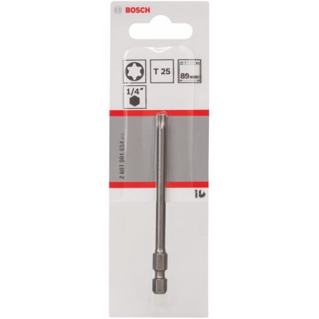 2607001654 BOSCH Bit dur T25 XH prindere hexagon 1/4" lungime 89mm