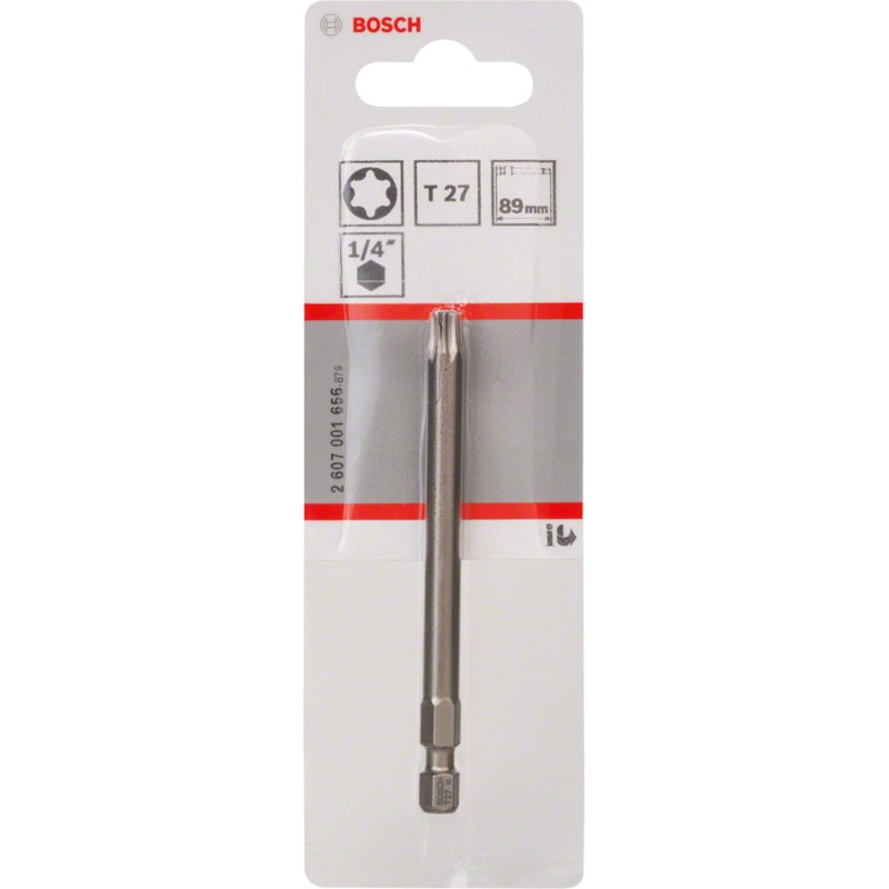 2607001656 BOSCH Bit dur T27 XH prindere hexagon 1/4" lungime 89mm