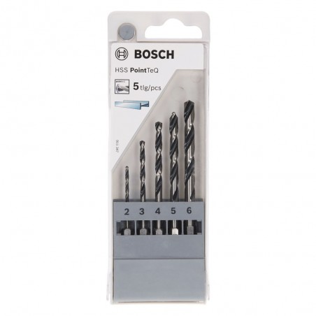 2607002825 BOSCH HSS PointTeQ Set 5 burghie pentru gaurit metal