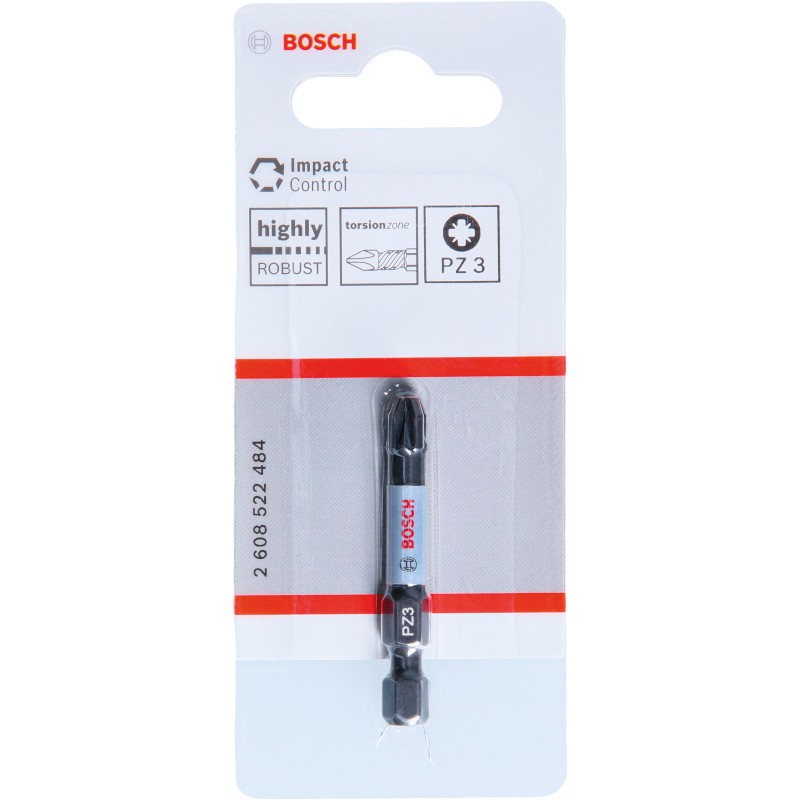 2608522484 BOSCH Bit de insurubare cu impact PZ3, lungime 50 mm