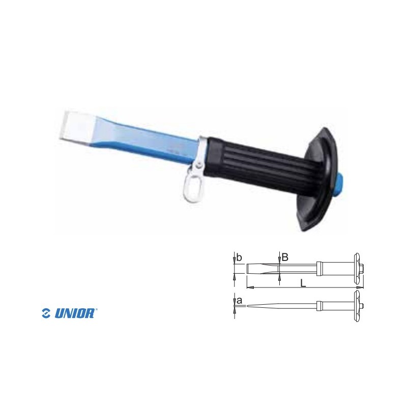 626195 UNIOR Dalta lata cu maner de protectie, lungime 250mm