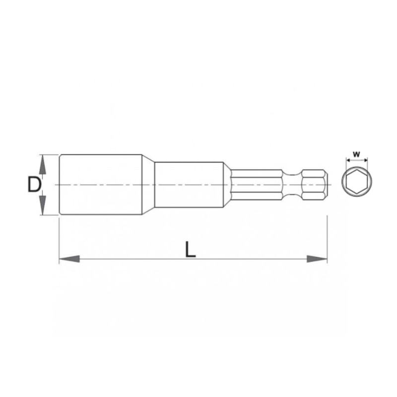 02831 COBIT Cheie tubulara de impact 11mm cu bit prindere hexagon 1/4"