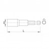 02831 COBIT Cheie tubulara de impact 11mm cu bit prindere hexagon 1/4"