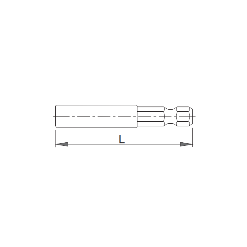 01508 COBIT Adaptor magnetic standard hexagon 1/4 lungime 150 mm