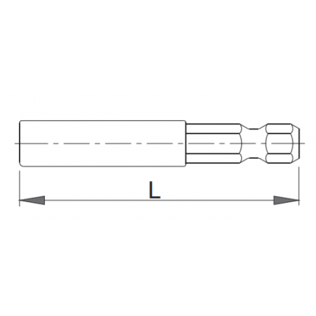 01508 COBIT Adaptor magnetic standard hexagon 1/4 lungime 150 mm