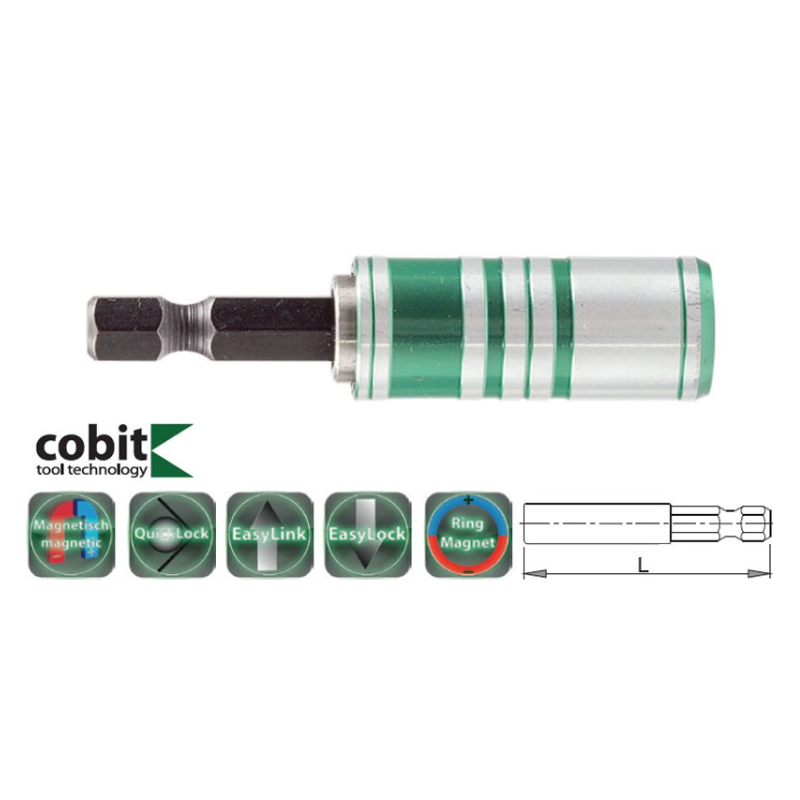 02373 COBIT Adaptor magnetic Quick Lock EasyLink&EasyLock 1/4" 60 mm