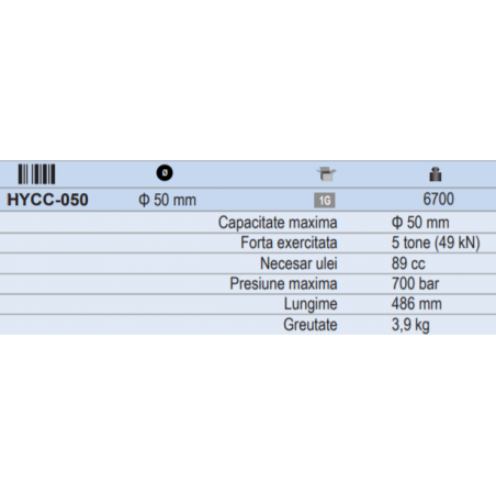 HYCC-050 KUDOS Cleste hidraulic pentru taiat cabluri maxim 50 mm