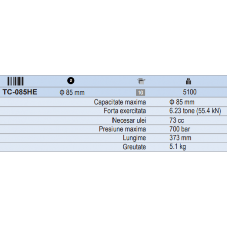 TC-085HE KUDOS Cap hidraulic pentru taiat cabluri maxim 85 mm