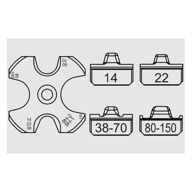 9H-150 KUDOS Cleste hidraulic pentru sertizat capacitate maxima 150mm²