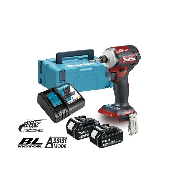 DTD171TJAR MAKITA Bormasina cu impact 180Nm cu 2 acumulatori 18V 5Ah
