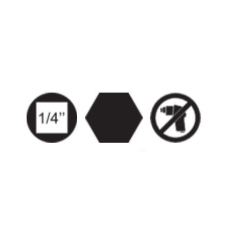 607902 UNIOR Cheie tubulara cu bit hexagonal 7 mm patrat interior 1/4"