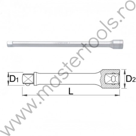 625393 UNIOR Prelungitor patrat interior-exterior 1/4" lungime 100 mm
