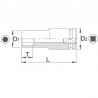 1000070062 ASW Cheie tubulara hexagonala 10mm impact magnet arc patrat 1/4