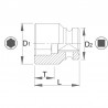 1000070069 ASW Cheie tubulara hexagonala 11mm profil protectie patrat 1/4"