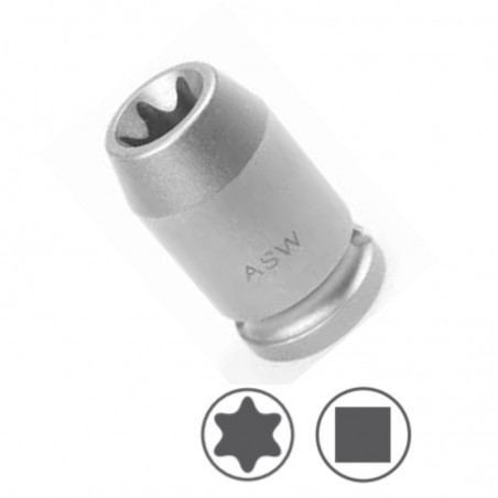 1000070098 ASW Cheie tubulara TORX T10 impact magnet patrat interior 1/4"
