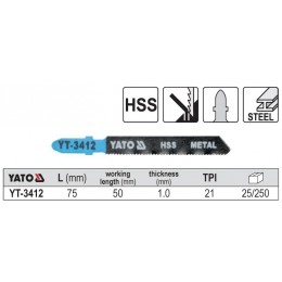 YT-3412 Lame HSS pentru fierastrau pendular YATO