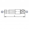 1000003405 ASW Adaptor de la hexagon exterior 7/16 la patrat exterior 1/2