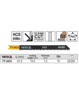 YT-3433 Lame HCS pentru fierastrau pendular YATO