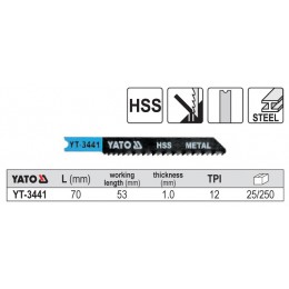 YT-3441 Lame HSS pentru fierastrau pendular 5 buc YATO