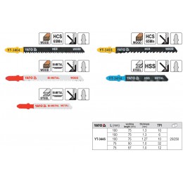 YT-3445 Lame pentru fierastrau pendular 5 buc YATO
