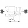 1000071017 ASW Cheie tubulara hexagonala de impact 13 mm patrat 3/8"