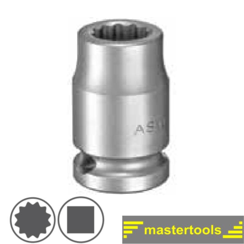 1000071122 ASW Cheie tubulara spline 11 mm prindere patrat 3/8" de impact