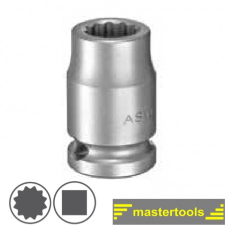 1000071124 ASW Cheie tubulara spline 15 mm prindere patrat 3/8" de impact