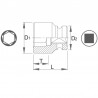 1000071130 ASW Cheie tubulara hexagonala 10mm prindere patrat 3/8" impact